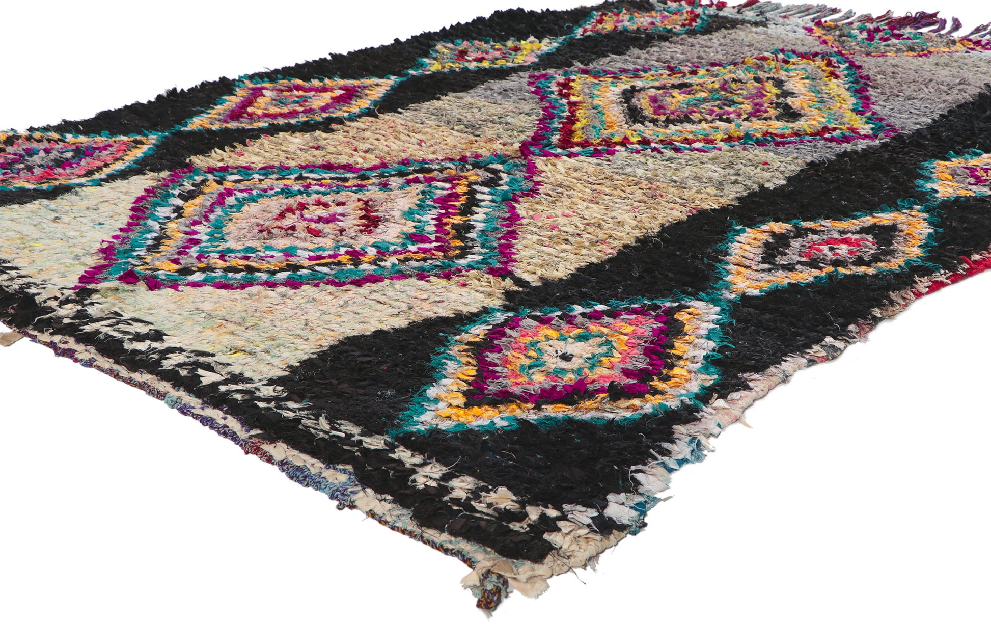 5 x 8 Vintage Moroccan Rag Rug 78393