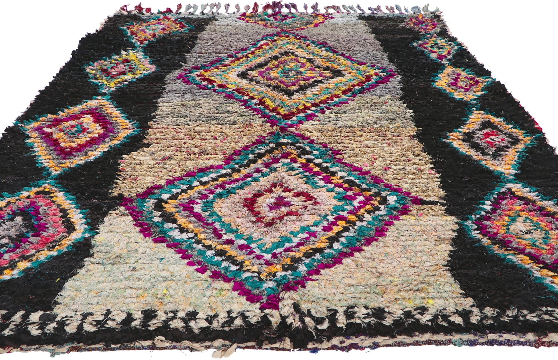 5 x 8 Vintage Moroccan Rag Rug 78393