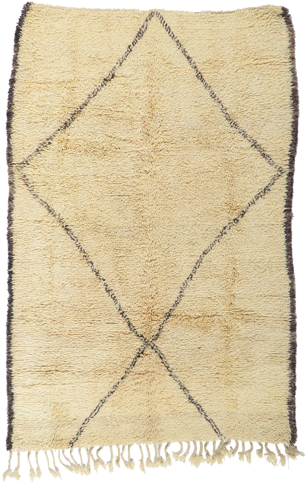 5 x 8 Vintage Moroccan Beni Ourain Rug 78398