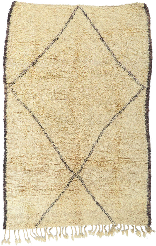 5 x 8 Vintage Moroccan Beni Ourain Rug 78398
