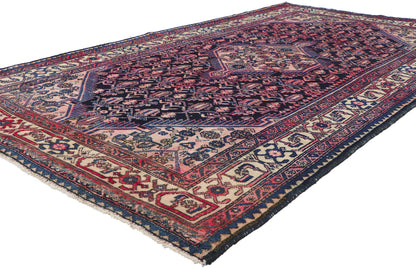 5 x 8 Vintage Persian Hamadan Rug 61122
