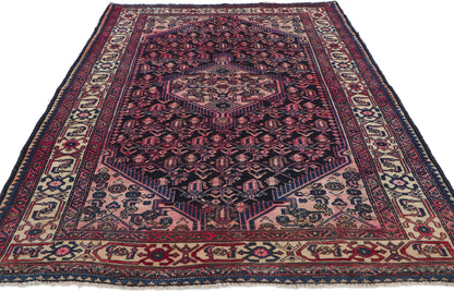 5 x 8 Vintage Persian Hamadan Rug 61122
