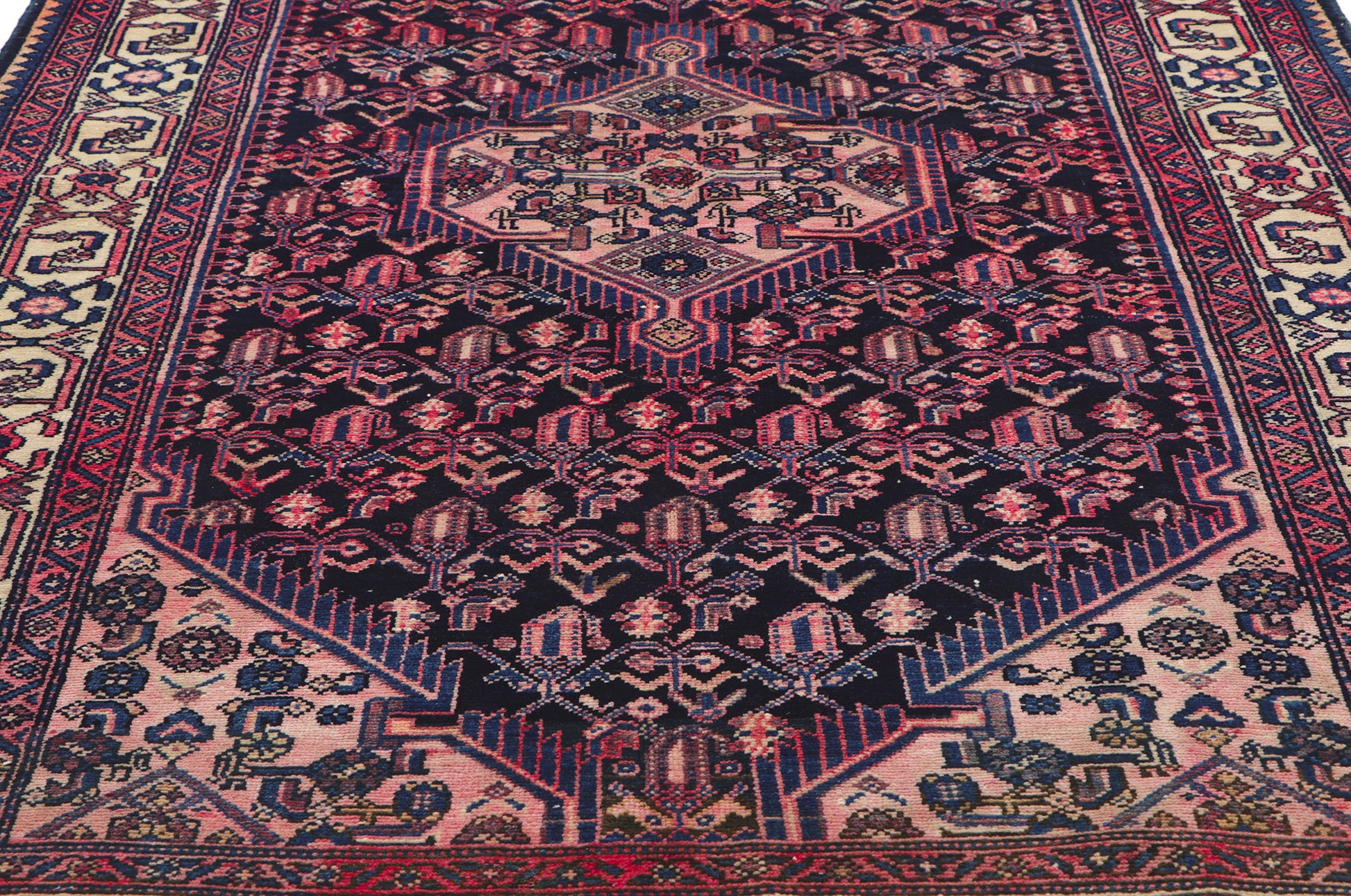 5 x 8 Vintage Persian Hamadan Rug 61122