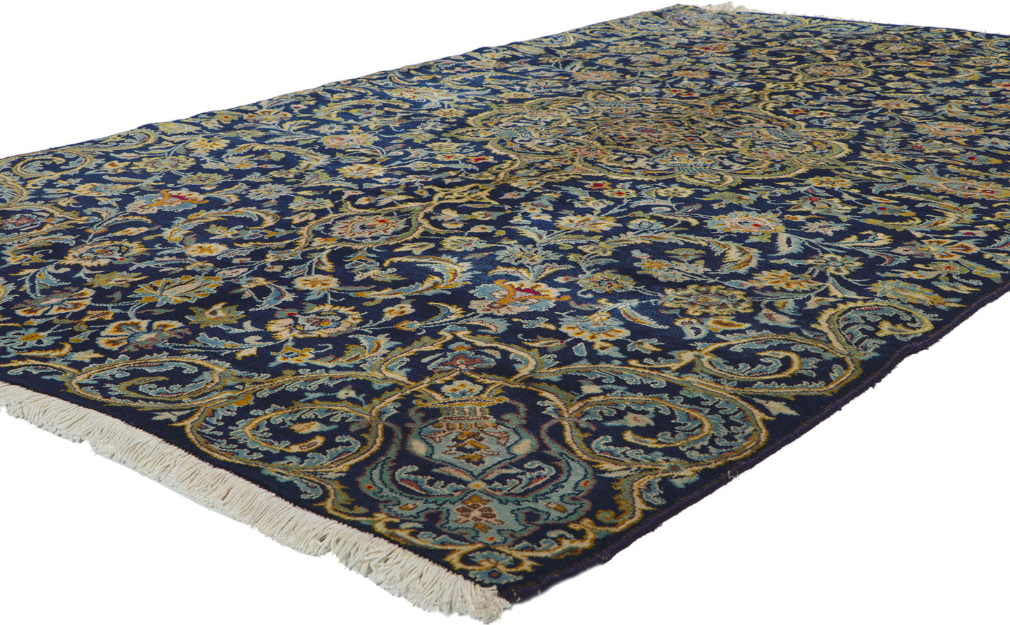 5 x 8 Vintage Persian Kashan Rug 61069