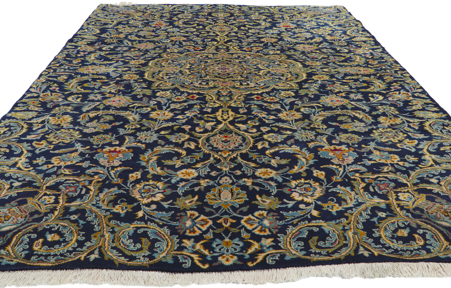 5 x 8 Vintage Persian Kashan Rug 61069