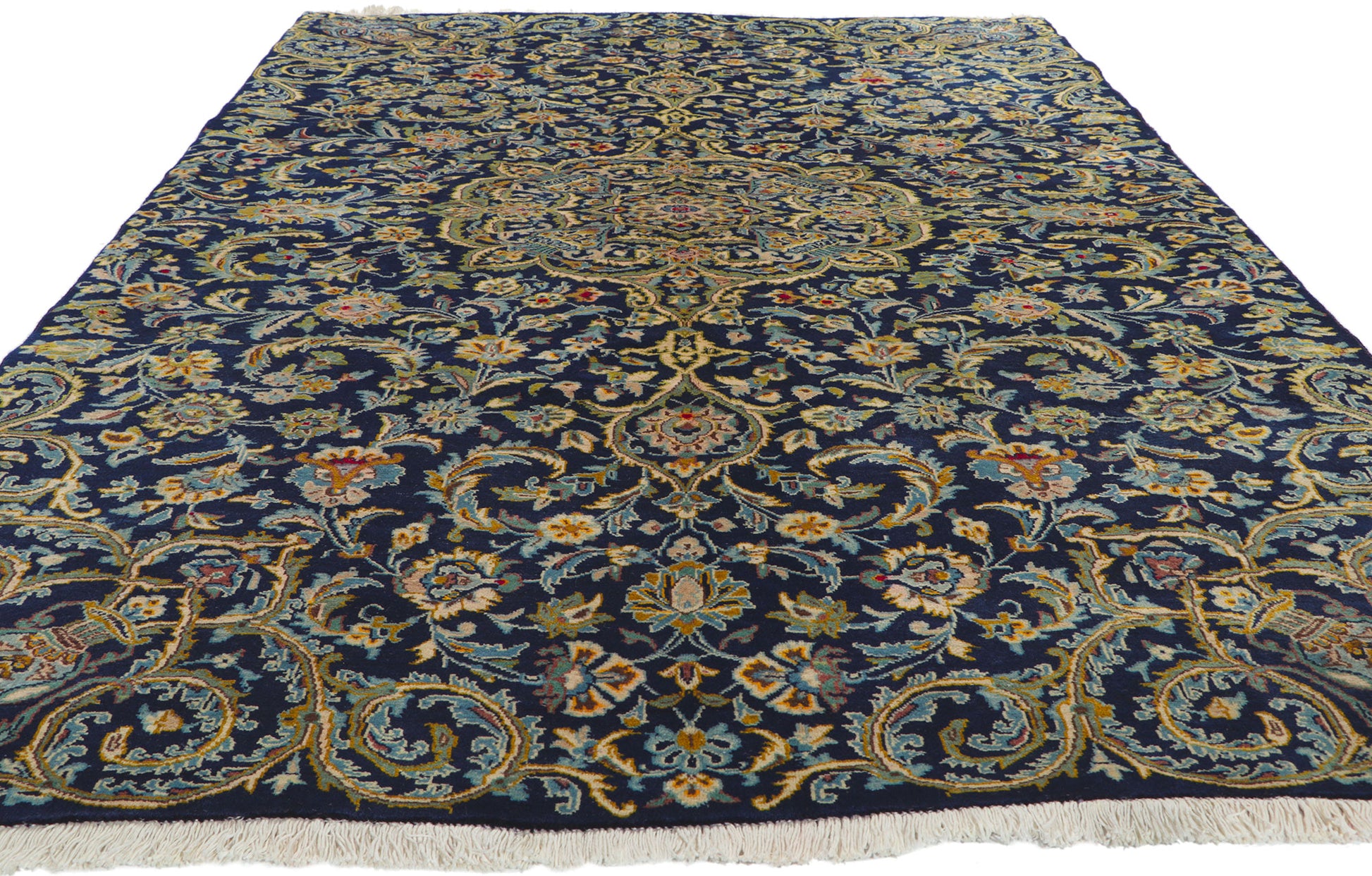 5 x 8 Vintage Persian Kashan Rug 61069