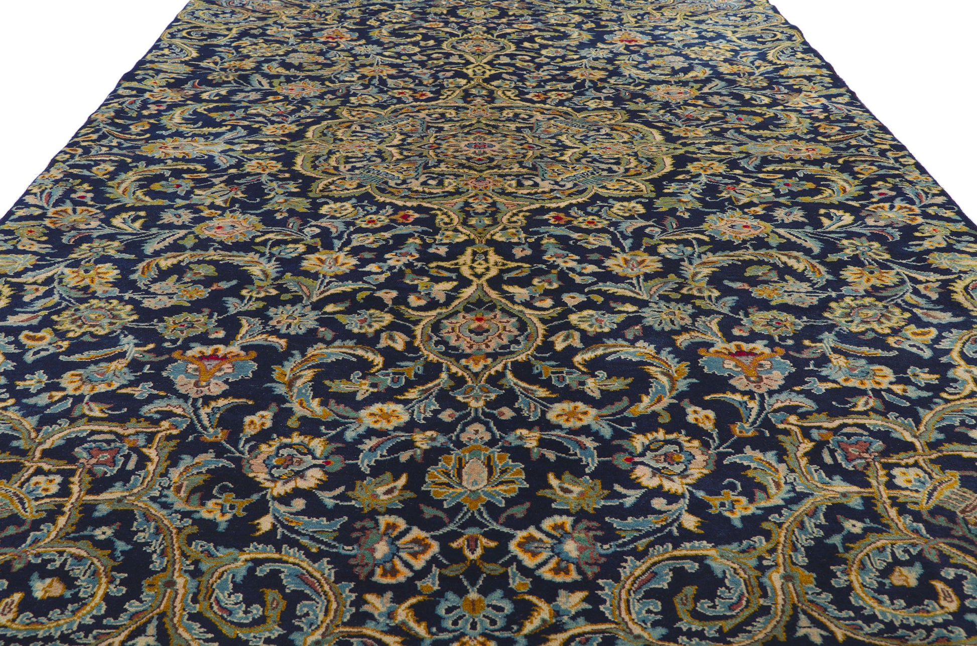 5 x 8 Vintage Persian Kashan Rug 61069