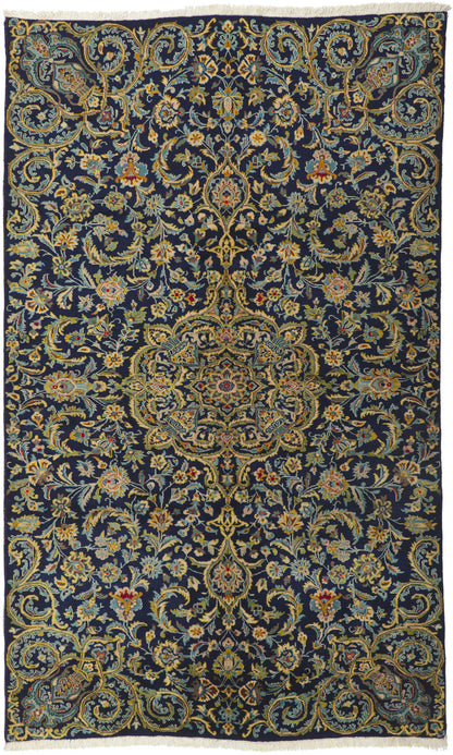 5 x 8 Vintage Persian Kashan Rug 61069