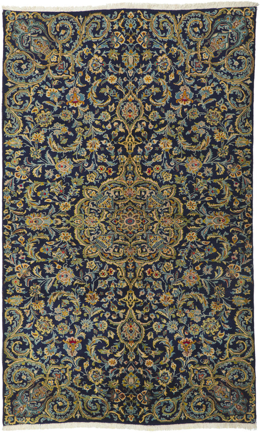 5 x 8 Vintage Persian Kashan Rug 61069