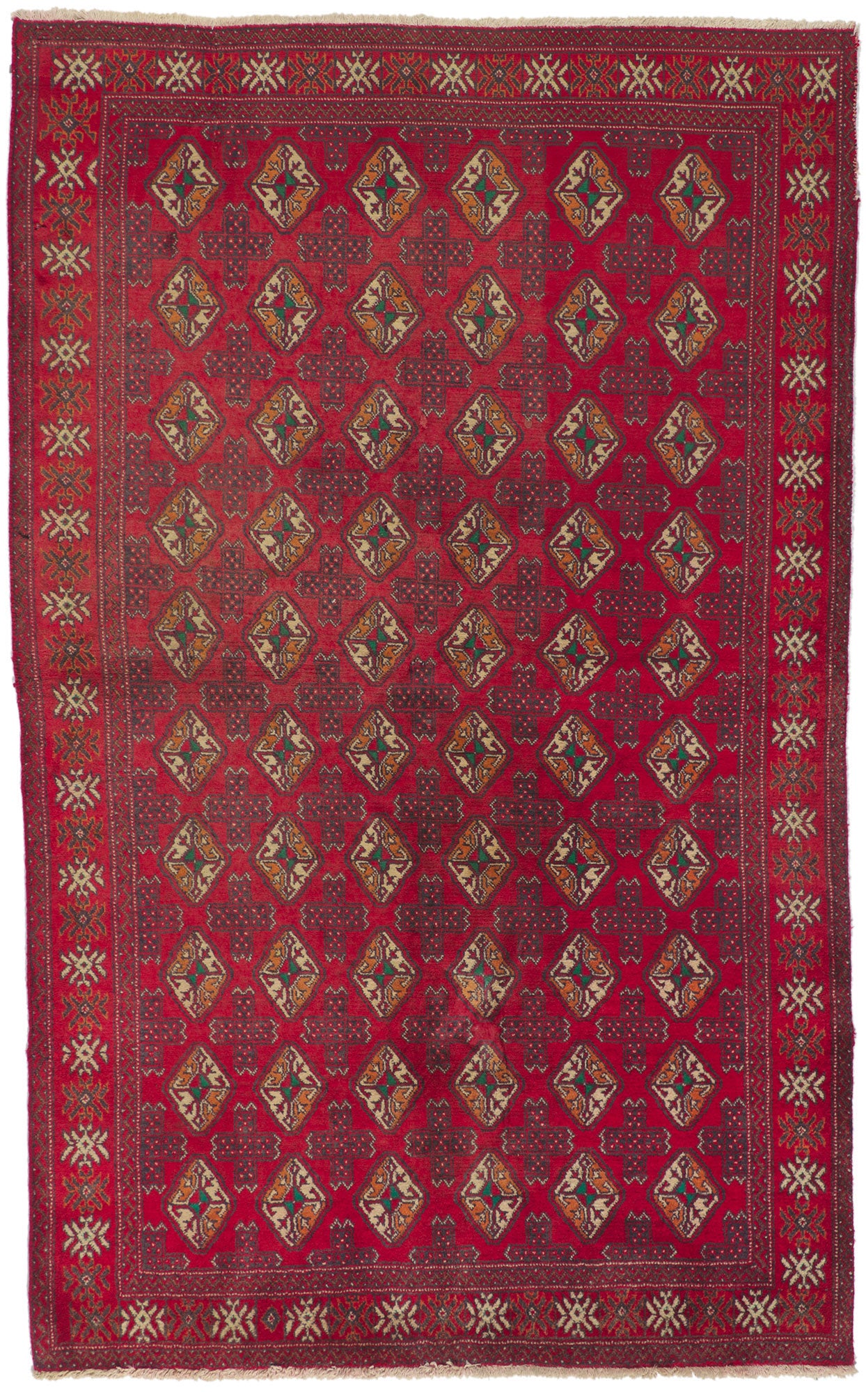 5 x 8 Vintage Turkish Turkoman Rug 77159