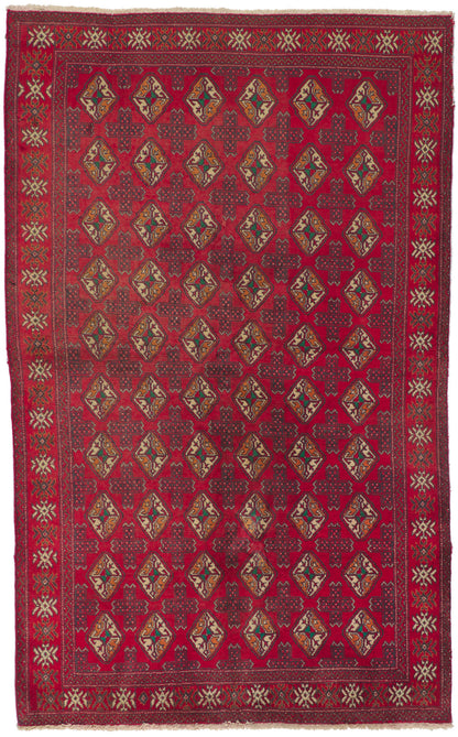 5 x 8 Vintage Turkish Turkoman Rug 77159