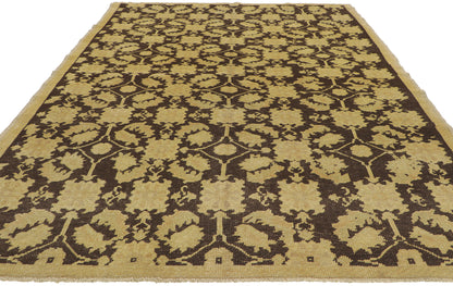 5 x 8 Vintage Brown Turkish Oushak Rug 50846