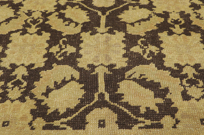 5 x 8 Vintage Brown Turkish Oushak Rug 50846