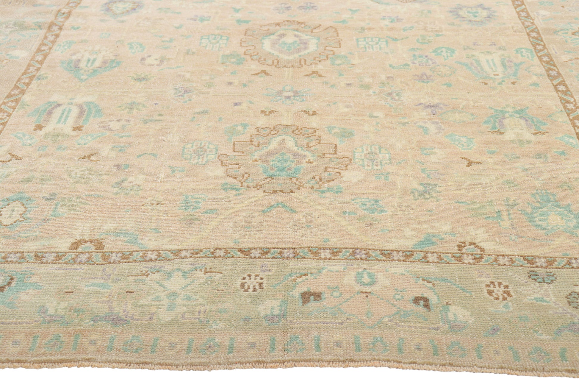 5 x 8 Vintage Turkish Oushak Rug 52959