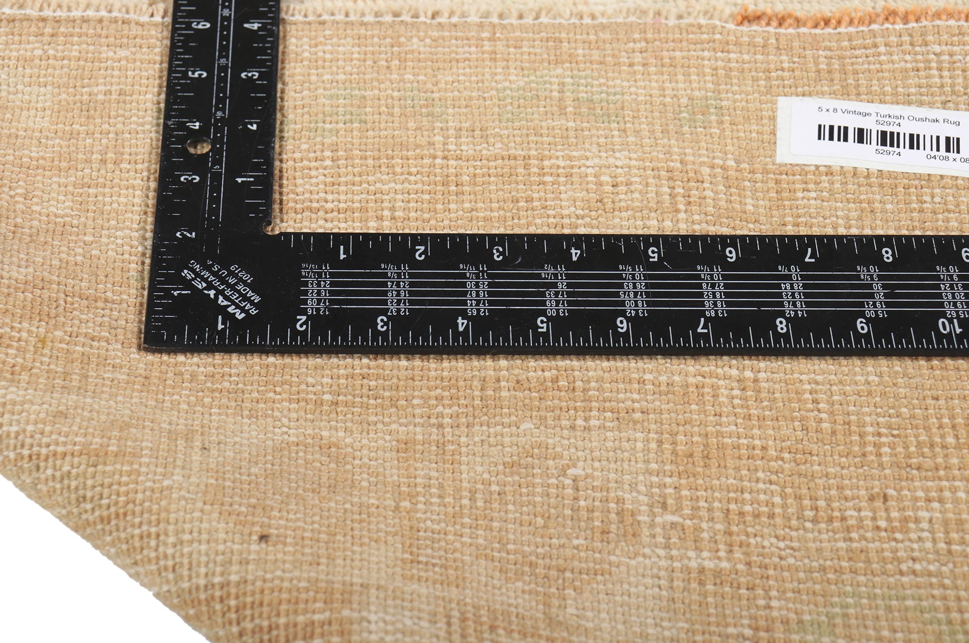 5 x 8 Vintage Turkish Oushak Rug 52974