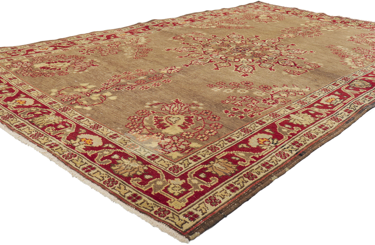 5 x 8 Vintage Turkish Oushak Rug 73667