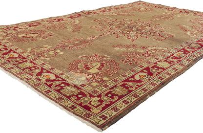 5 x 8 Vintage Turkish Oushak Rug 73667