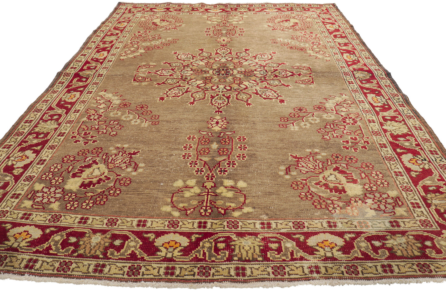 5 x 8 Vintage Turkish Oushak Rug 73667