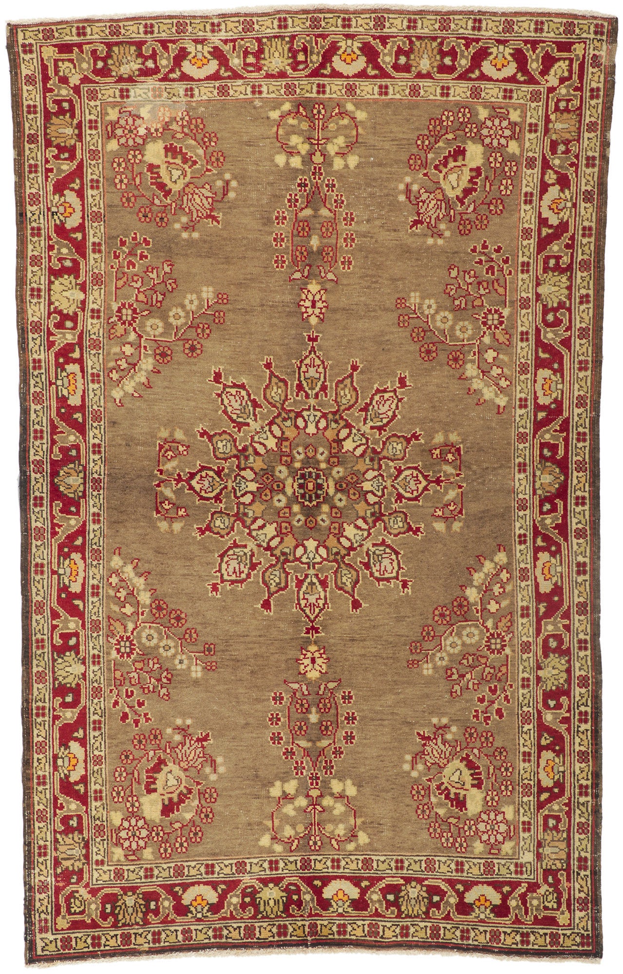 5 x 8 Vintage Turkish Oushak Rug 73667