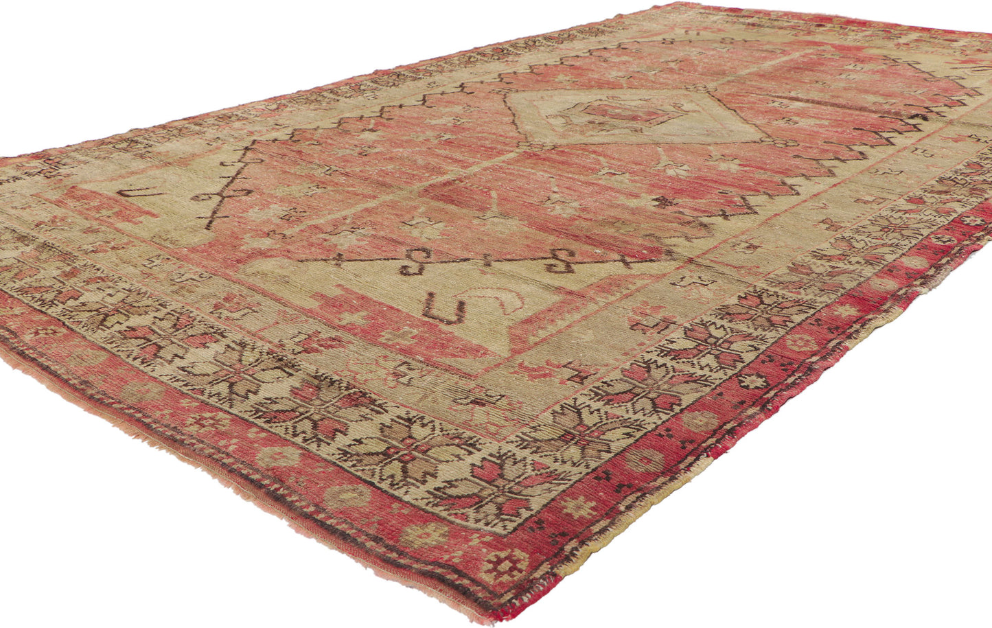 5 x 9 Vintage Turkish Oushak Rug 73663