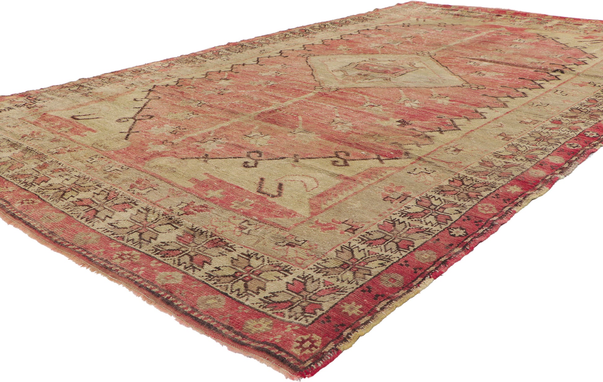 5 x 9 Vintage Turkish Oushak Rug 73663