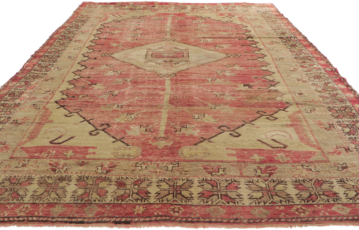 5 x 9 Vintage Turkish Oushak Rug 73663