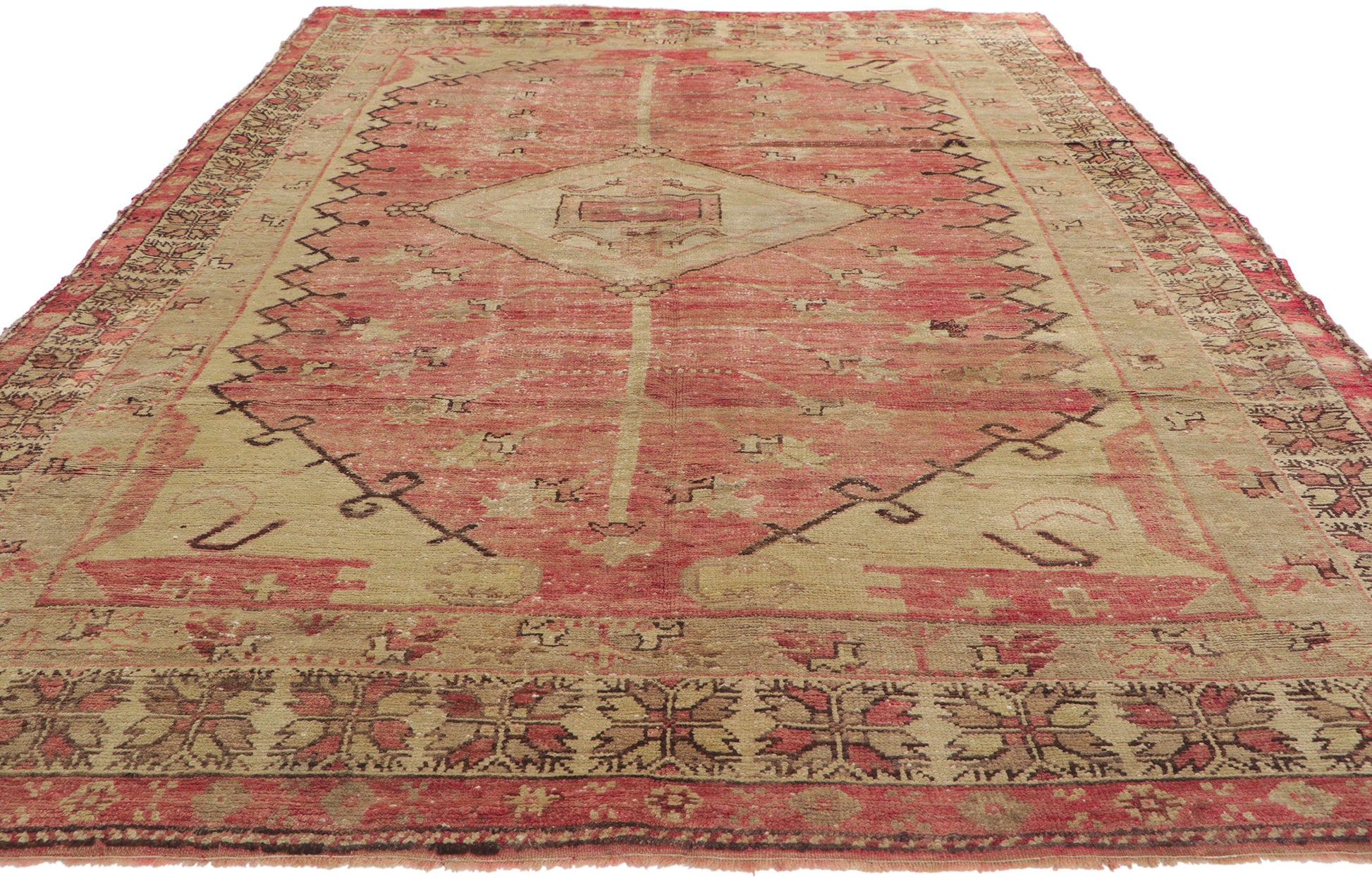 5 x 9 Vintage Turkish Oushak Rug 73663