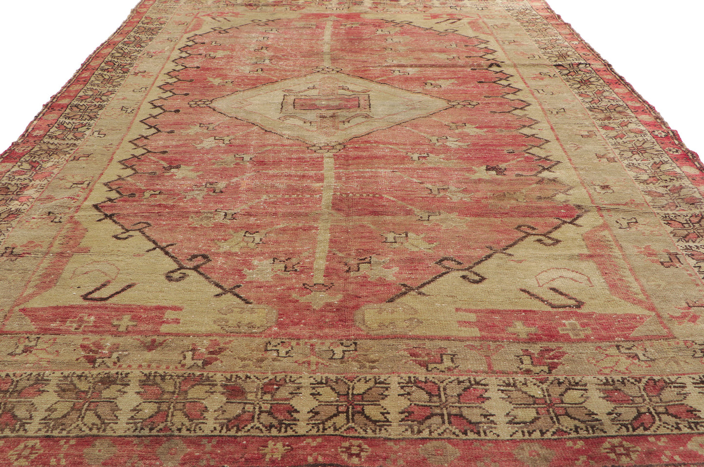 5 x 9 Vintage Turkish Oushak Rug 73663