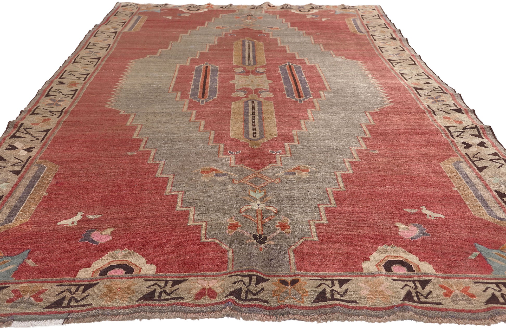 5 x 10 Antique Caucasian Tribal Rug 71807