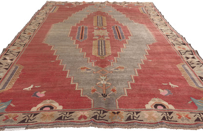 5 x 10 Antique Caucasian Tribal Rug 71807