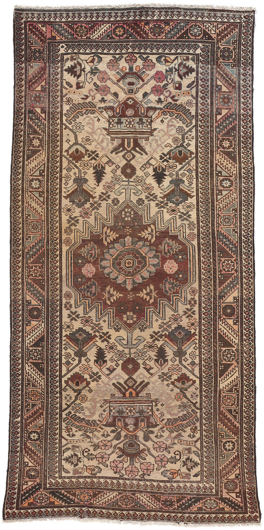 5 x 10 Vintage Persian Bakhtiari Rug 75259