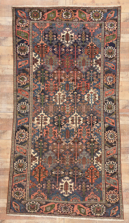 5 x 10 Antique Persian Bakhtiari Rug 75325