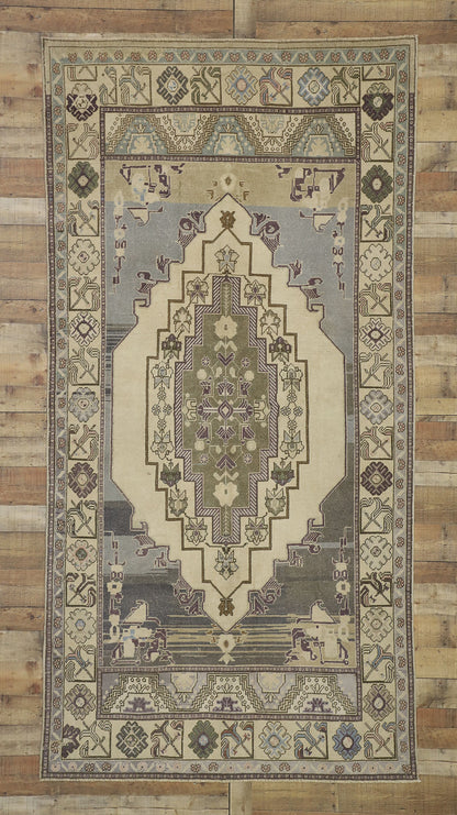 5 x 10 Vintage Turkish Oushak Rug 52475