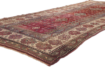 5 x 11 Antique Caucasian Kurdish Rug 71469