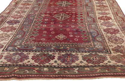 5 x 11 Antique Caucasian Kurdish Rug 71469