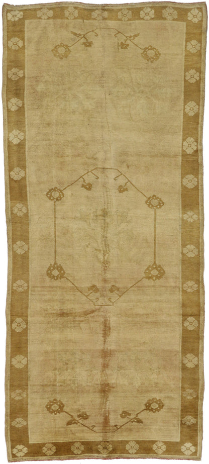 5 x 11 Vintage Turkish Oushak Rug 50435