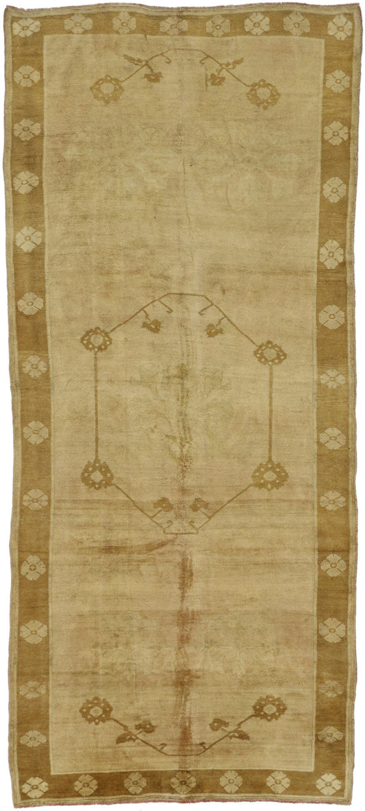 5 x 11 Vintage Turkish Oushak Rug 50435
