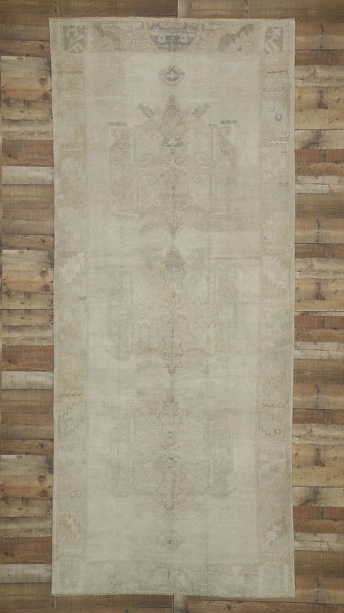 5 x 12 Vintage Turkish Oushak Rug 52478