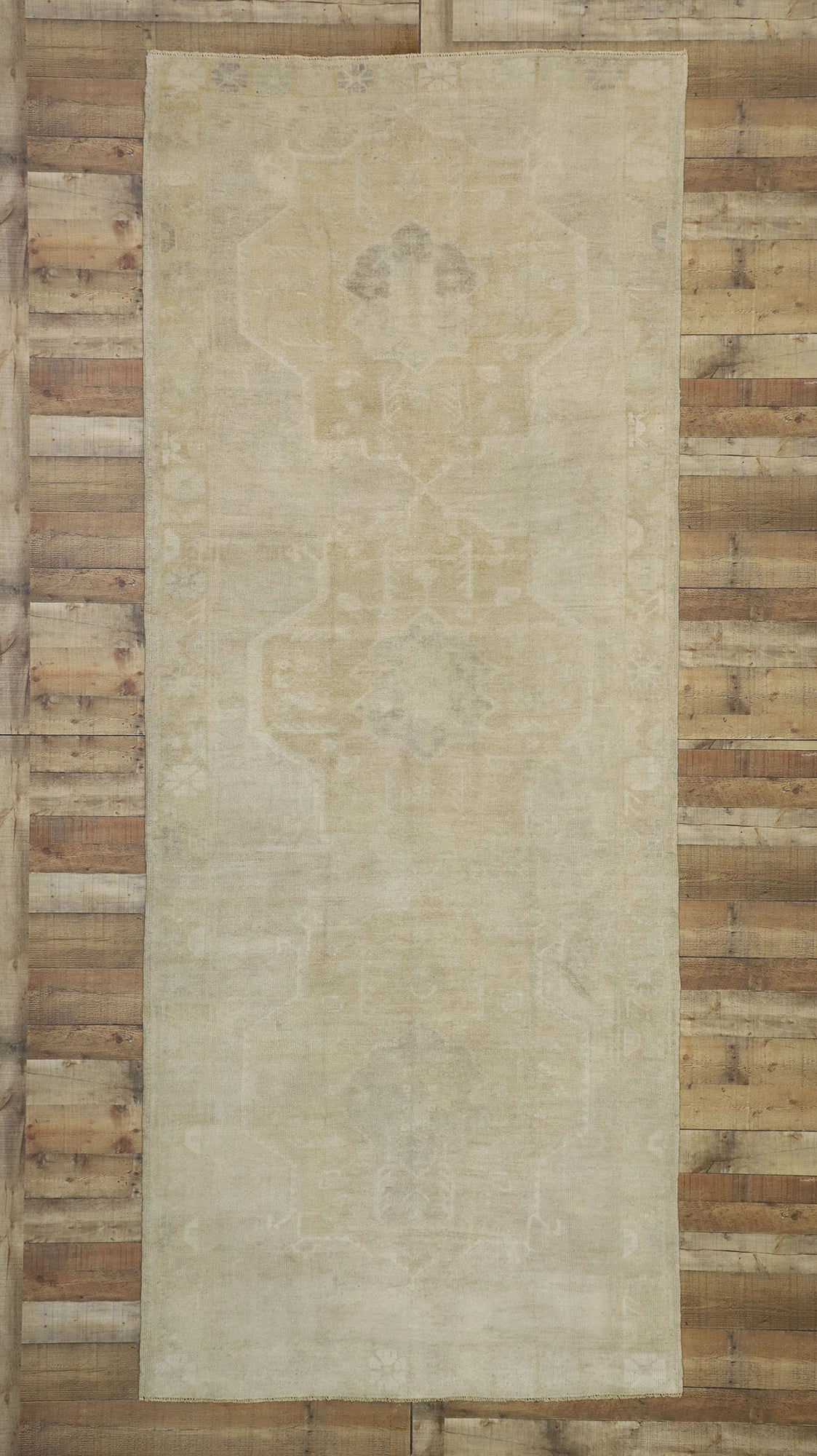 5 x 13 Vintage Turkish Oushak Rug 52474