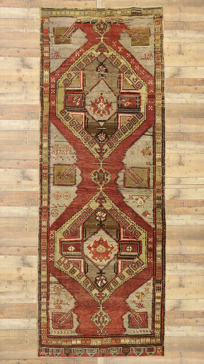 5 x 13 Vintage Turkish Oushak Rug 50644