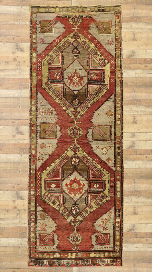 5 x 13 Vintage Turkish Oushak Rug 50644