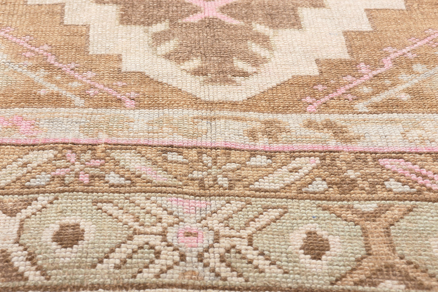 5 x 15 Vintage Turkish Oushak Rug 53708