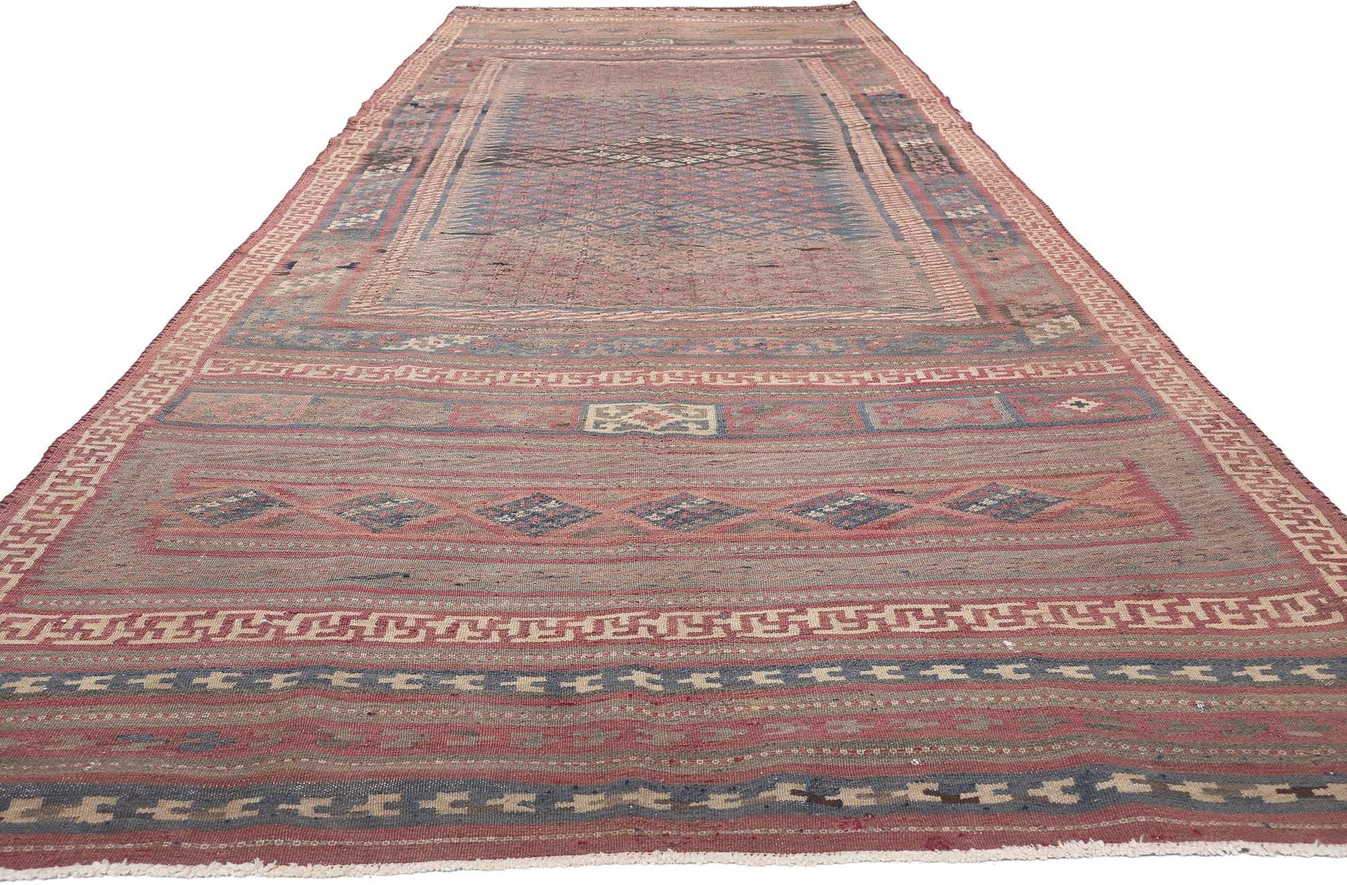5 x 18 Vintage Persian Shahsavan Kilim Rug 61246