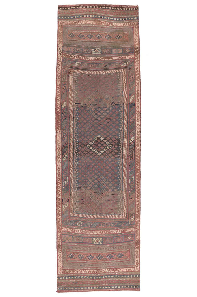 5 x 18 Vintage Persian Shahsavan Kilim Rug 61246