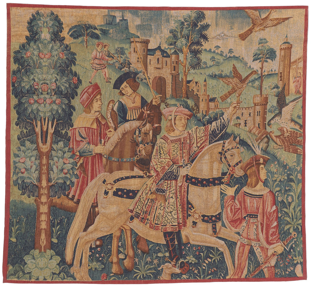 5 x 5 Vintage Medieval French Tapestry 78549