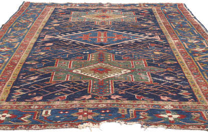 5 x 6 Antique Persian Serapi Rug 78541