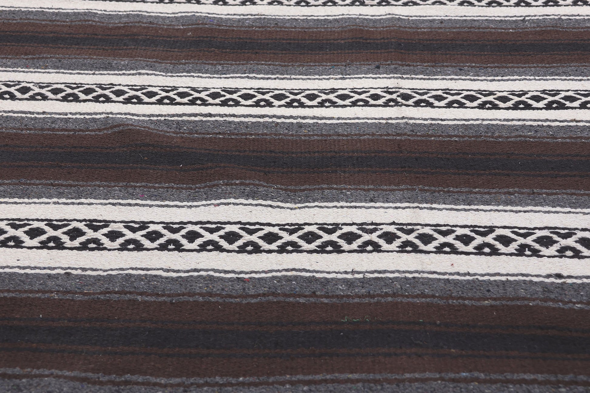 5 x 6 Modern Striped Indian Kilim Rug 78536