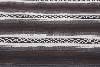 5 x 6 Modern Striped Indian Kilim Rug 78536