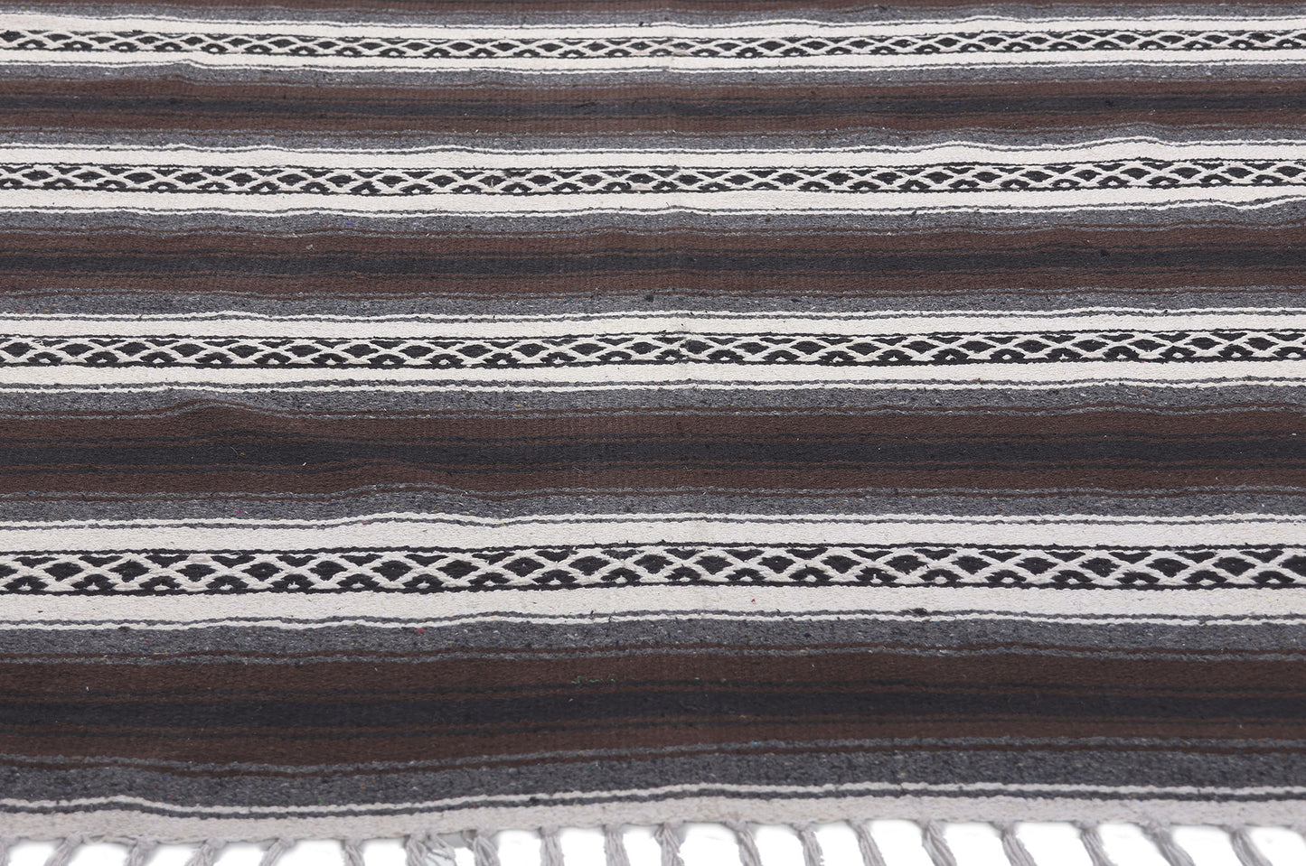 5 x 6 Modern Striped Indian Kilim Rug 78536