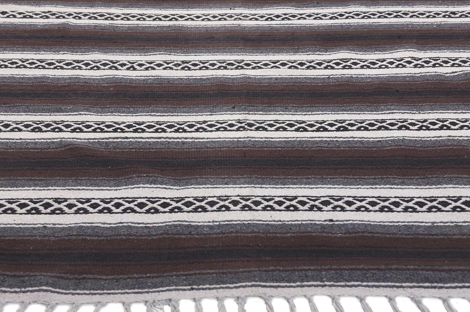 5 x 6 Modern Striped Indian Kilim Rug 78536